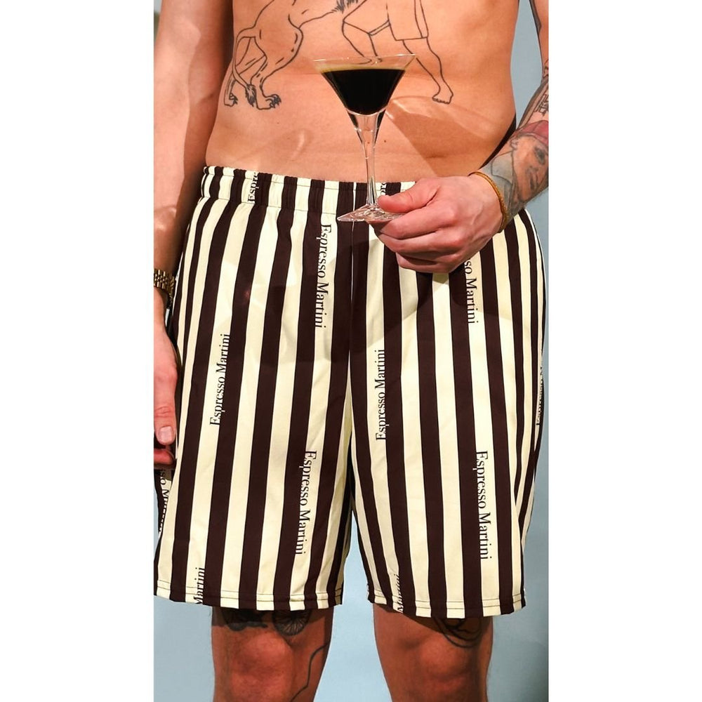 The Espresso Martini Striped swim trunks - 2XS - Cocktailored