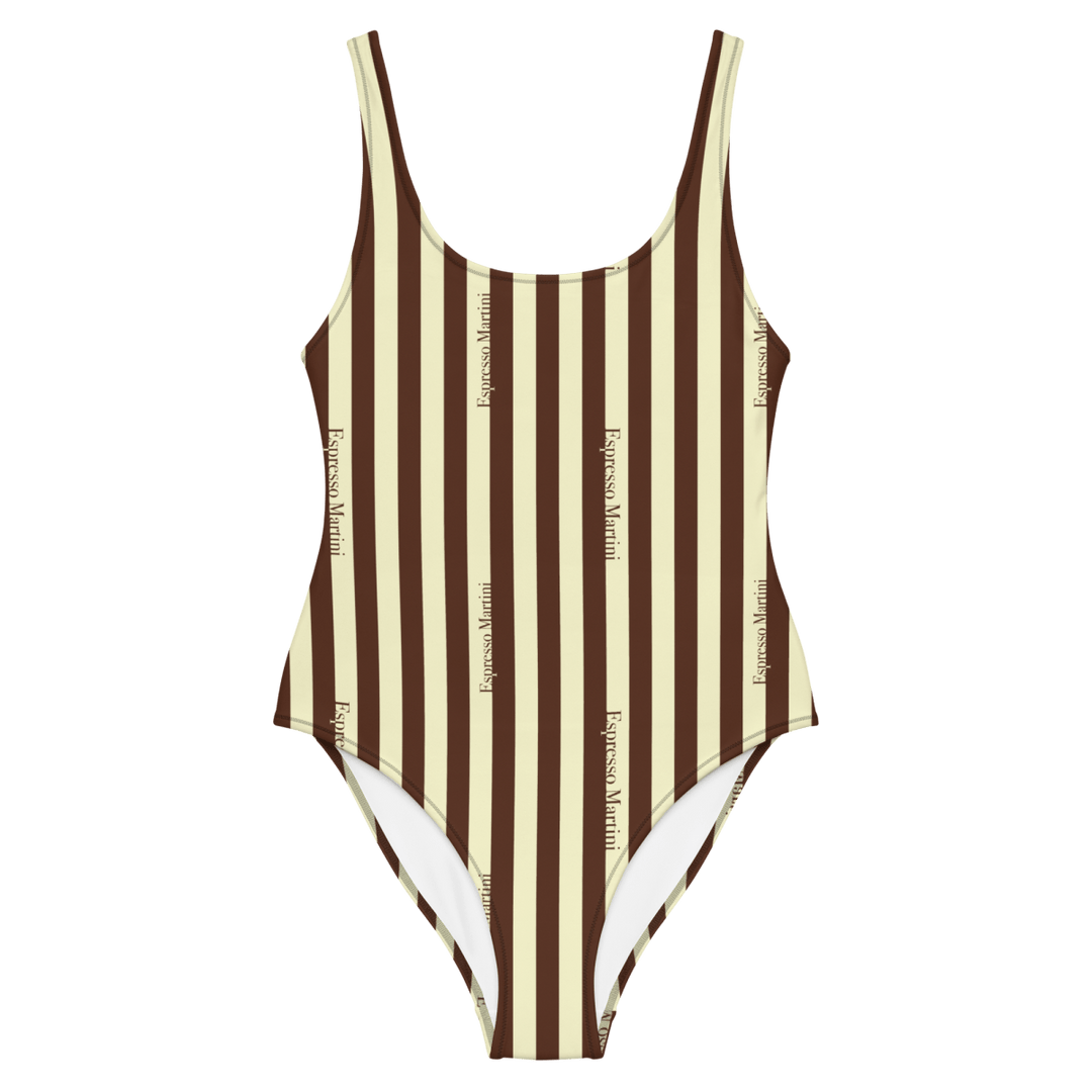 The Espresso Martini Striped Swimsuit - XS - Cocktailored