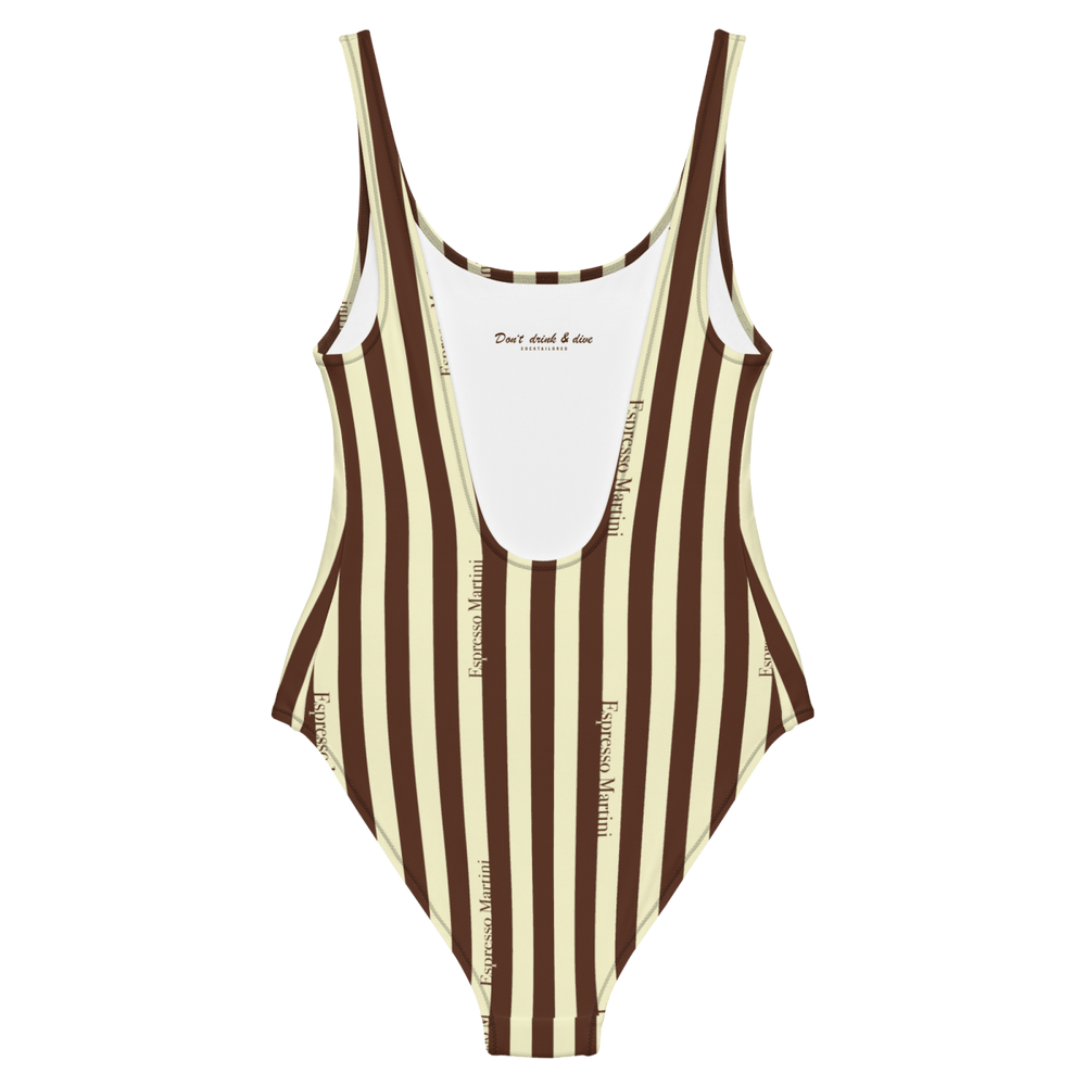 The Espresso Martini Striped Swimsuit - XS - Cocktailored