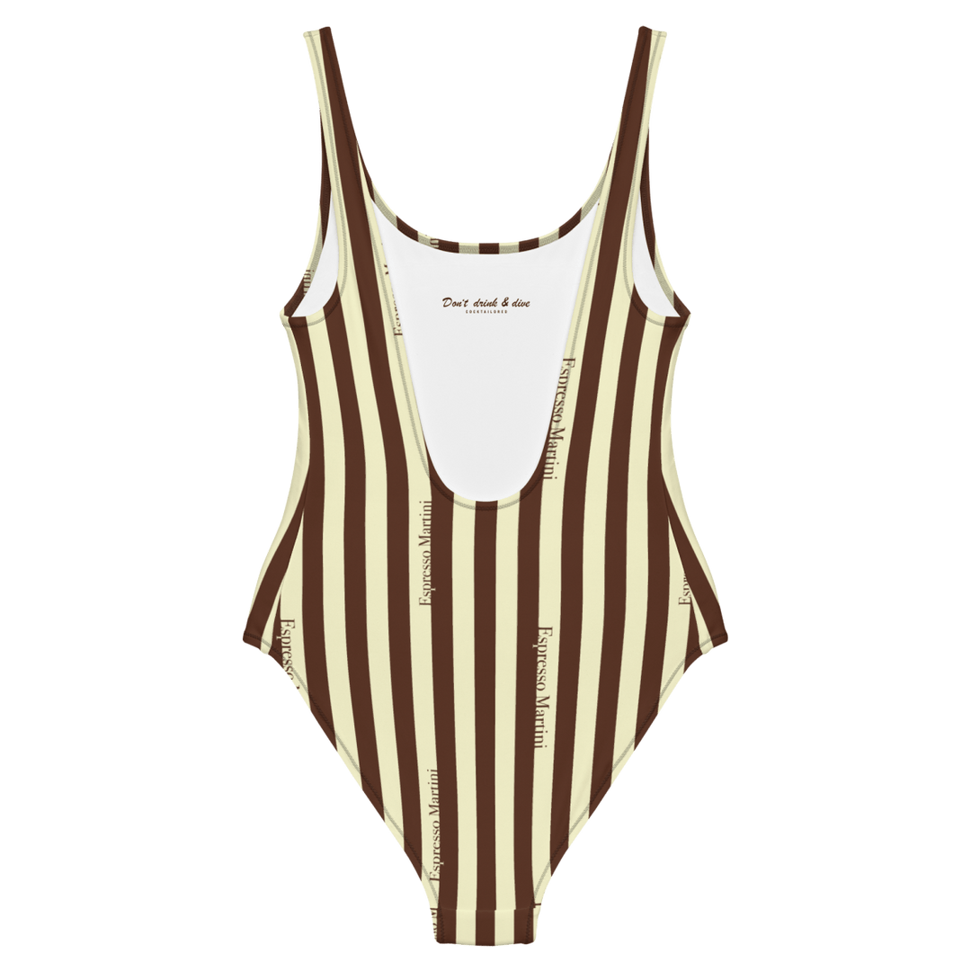 The Espresso Martini Striped Swimsuit - XS - Cocktailored