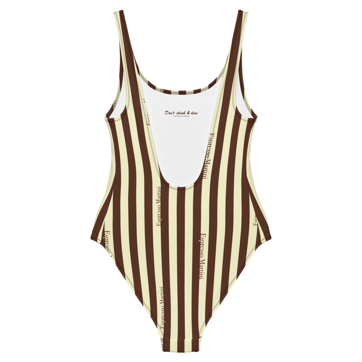 The Espresso Martini Striped Swimsuit - XS - Cocktailored