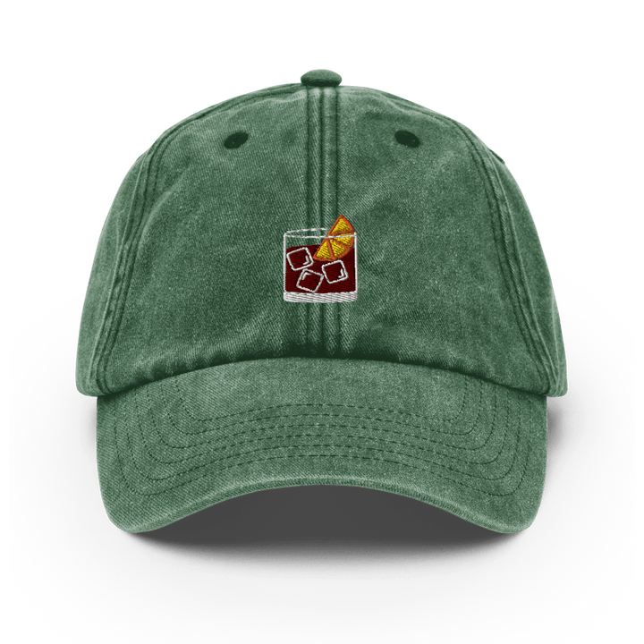 The Negroni Glass Vintage Hat - Vintage Bottle Green - Cocktailored