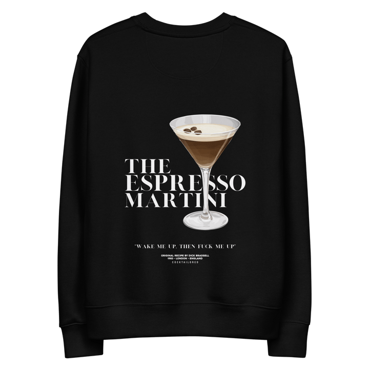 Espresso Martini "Wake Me Up" eco sweatshirt - Black - Cocktailored