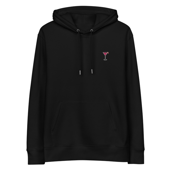 The Cosmopolitan Glass eco hoodie - Black - Cocktailored