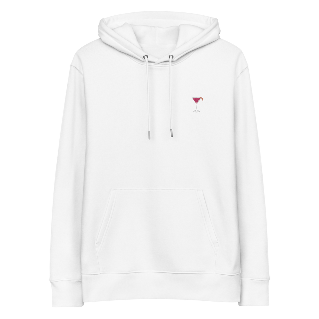 The Cosmopolitan Glass eco hoodie - White - Cocktailored