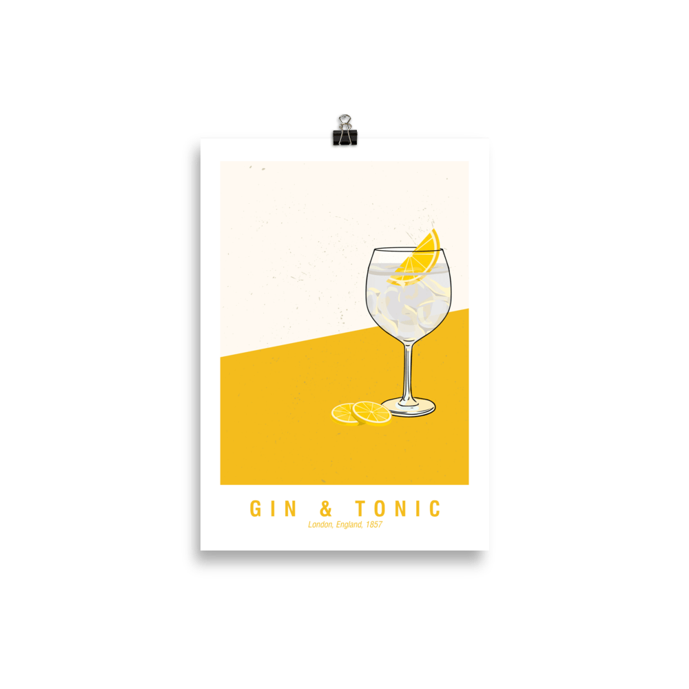 The Gin & Tonic Poster - 21x30 cm - Cocktailored