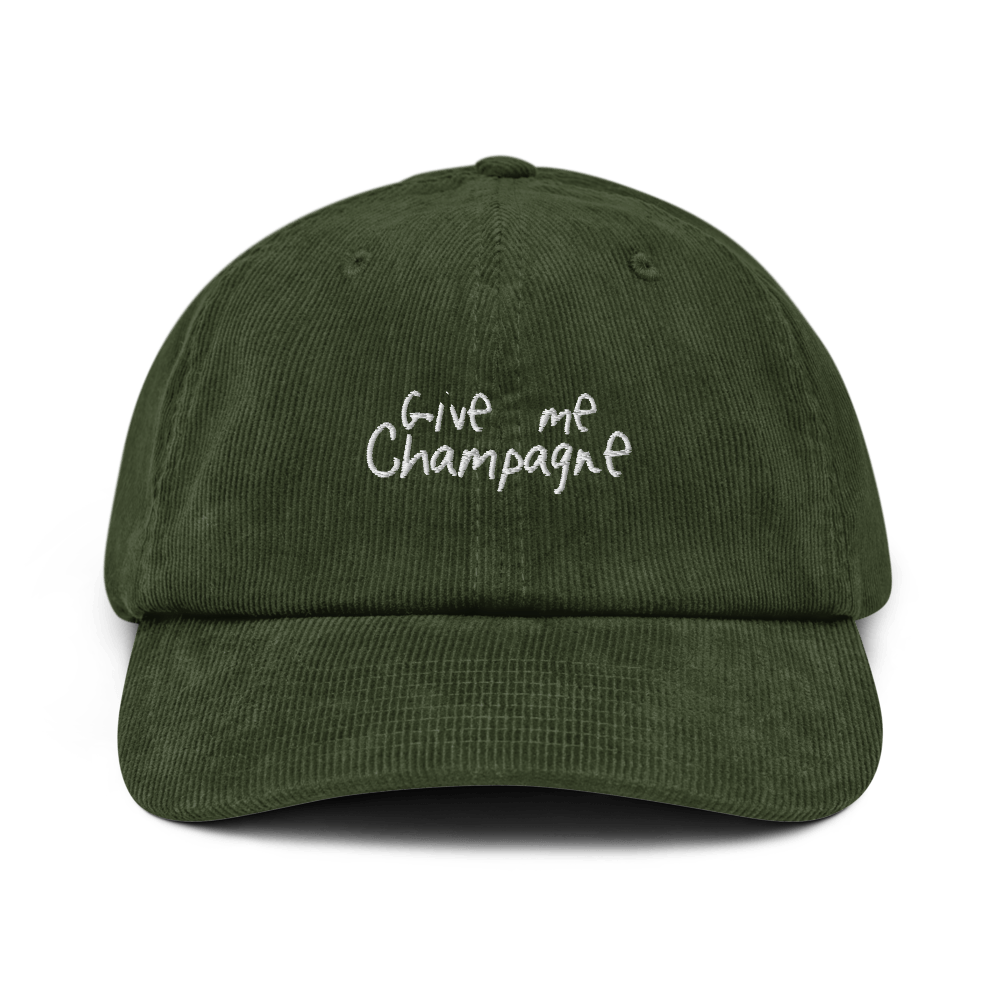 The Give Me Champagne Corduroy hat - Dark Olive - Cocktailored