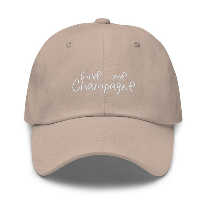 The Give Me Champagne Dad hat - Stone - Cocktailored