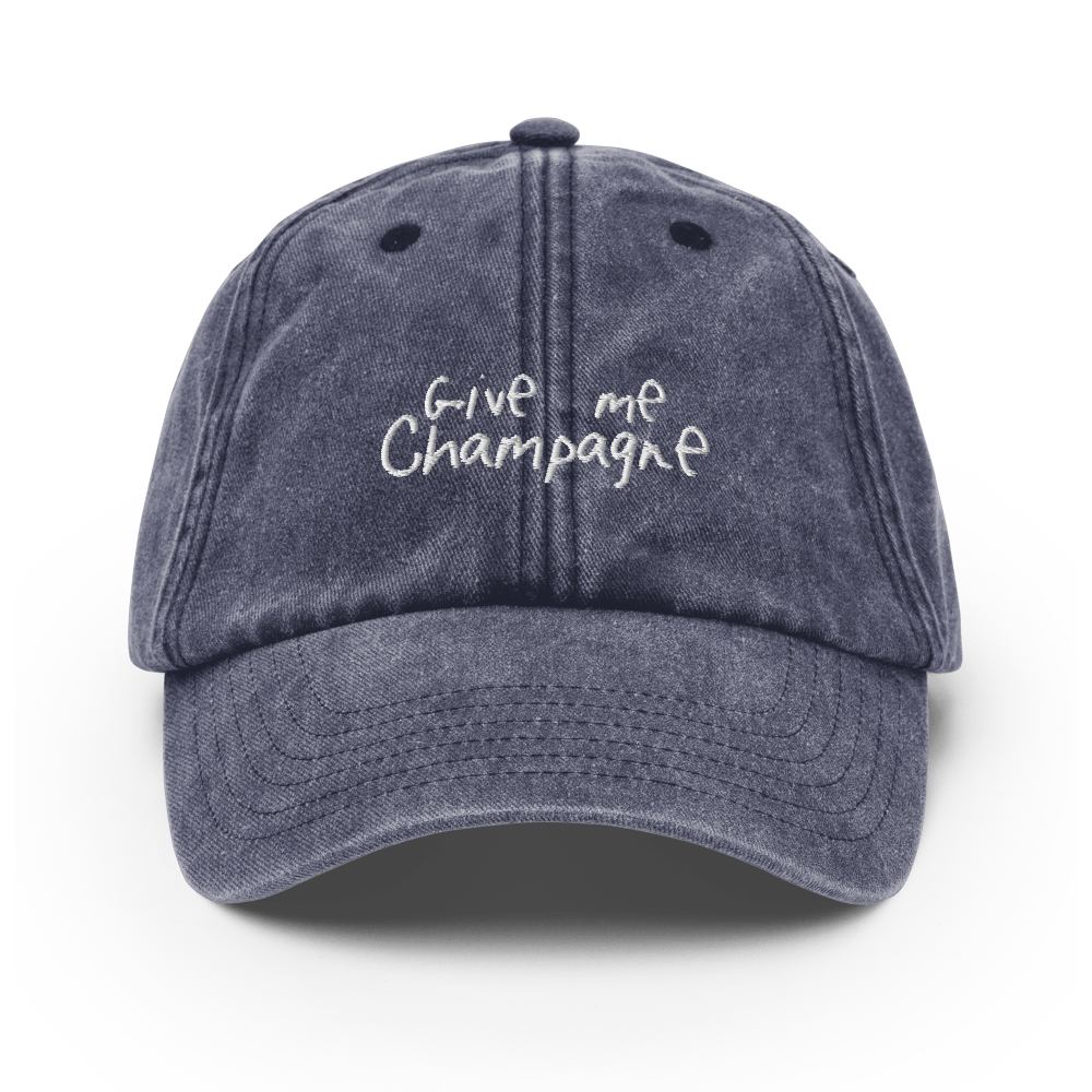 The Give Me Champagne Vintage Hat - Vintage Denim - Cocktailored