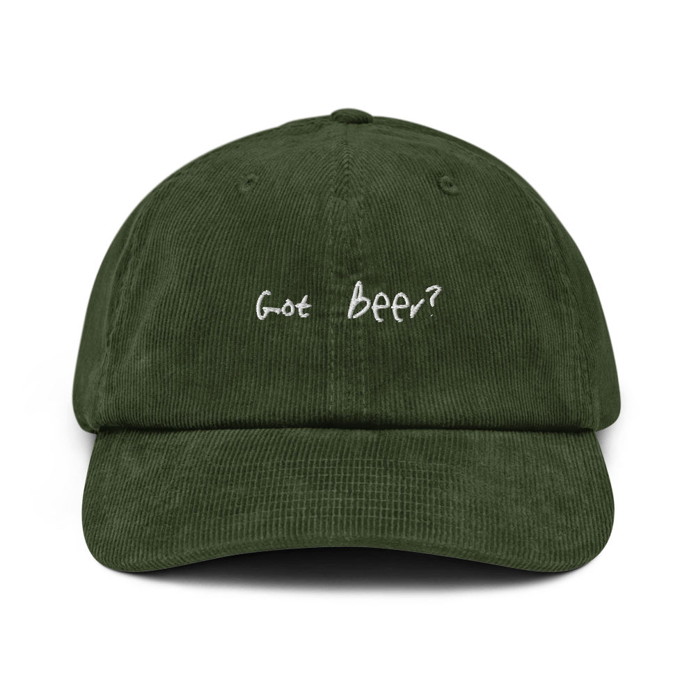 The Got Beer? Corduroy hat - Dark Olive - Cocktailored