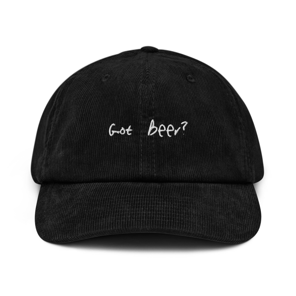 The Got Beer? Corduroy hat - Black - Cocktailored