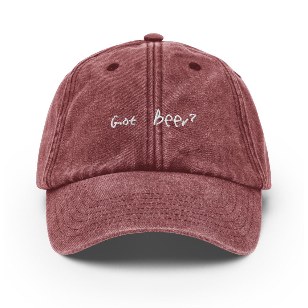 The Got Beer? Vintage Hat - Vintage Red - Cocktailored