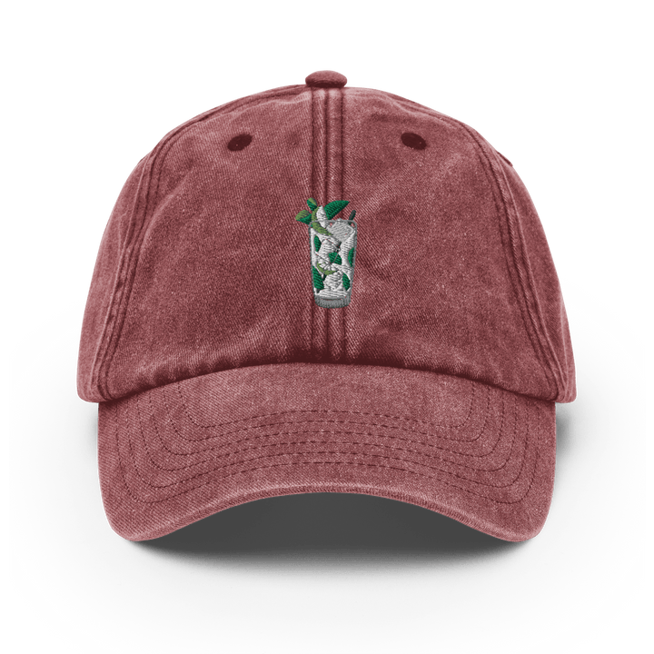 The Mojito Glass Vintage Hat - Vintage Red - Cocktailored