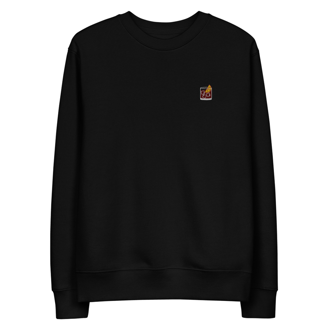 The Negroni Glass eco sweatshirt - Black - Cocktailored