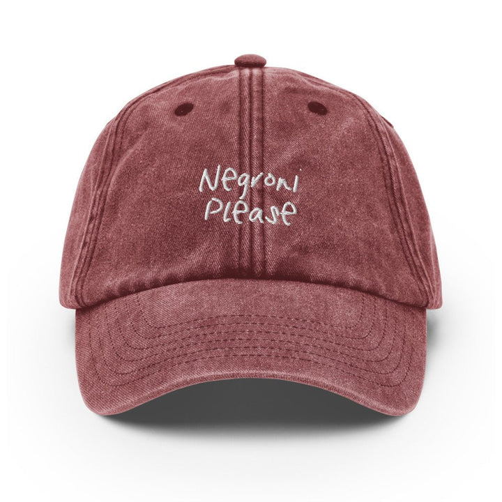 The Negroni Please Vintage Hat - Vintage Red - Cocktailored