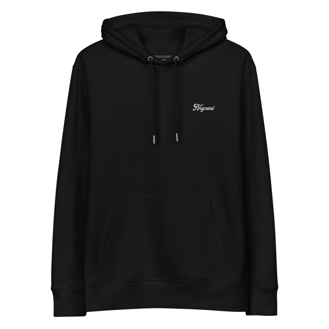 The Negroni Script Eco Hoodie - Black - Cocktailored