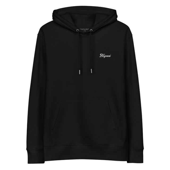 The Negroni Script Eco Hoodie - Black - Cocktailored
