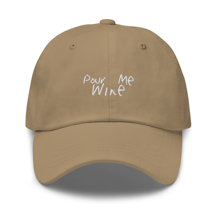 The Pour Me Wine Dad Hat - Khaki - Cocktailored