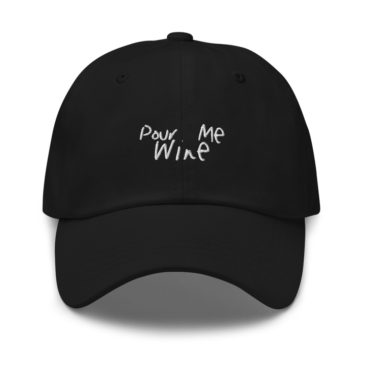 The Pour Me Wine Dad Hat - Black - Cocktailored