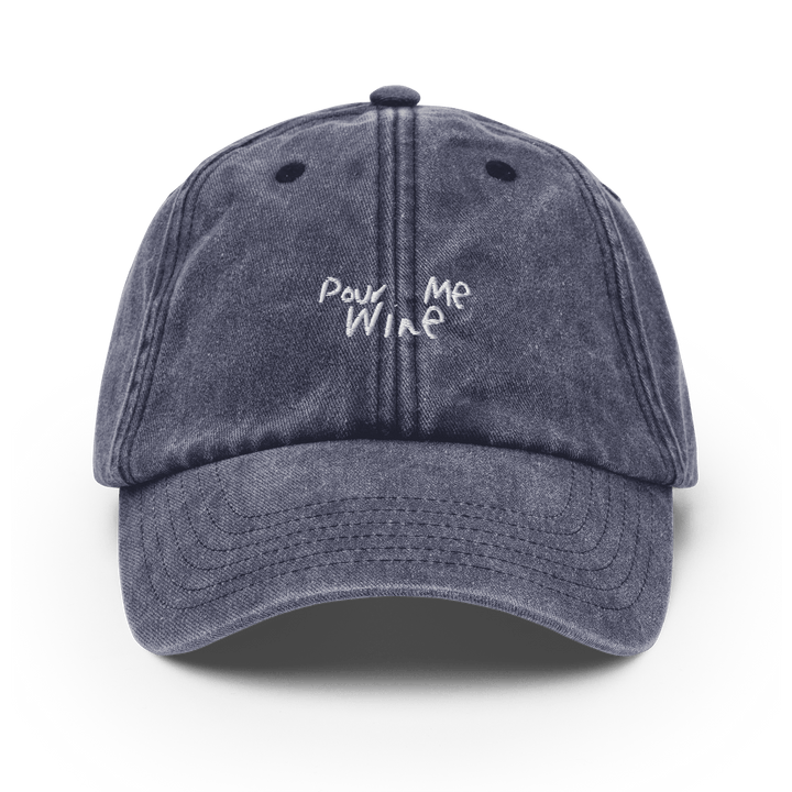 The Pour Me Wine Vintage Hat - Vintage Denim - Cocktailored