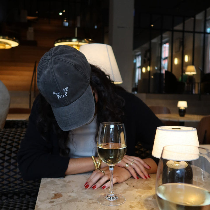 The Pour Me Wine Vintage Hat - Vintage Black - Cocktailored