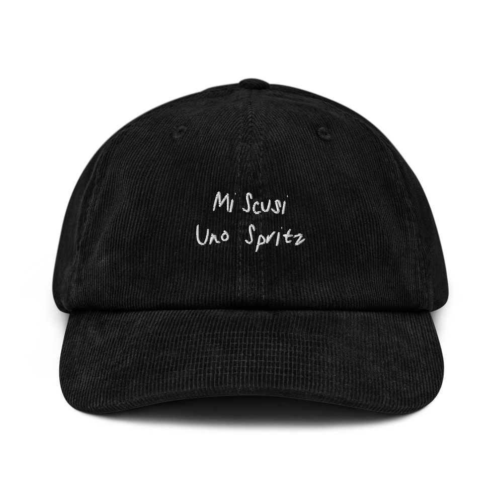 The Scusi Spritz Corduroy hat - Black - Cocktailored