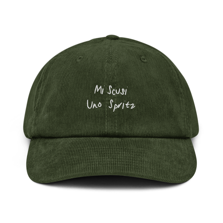 The Scusi Spritz Corduroy hat - Dark Olive - Cocktailored