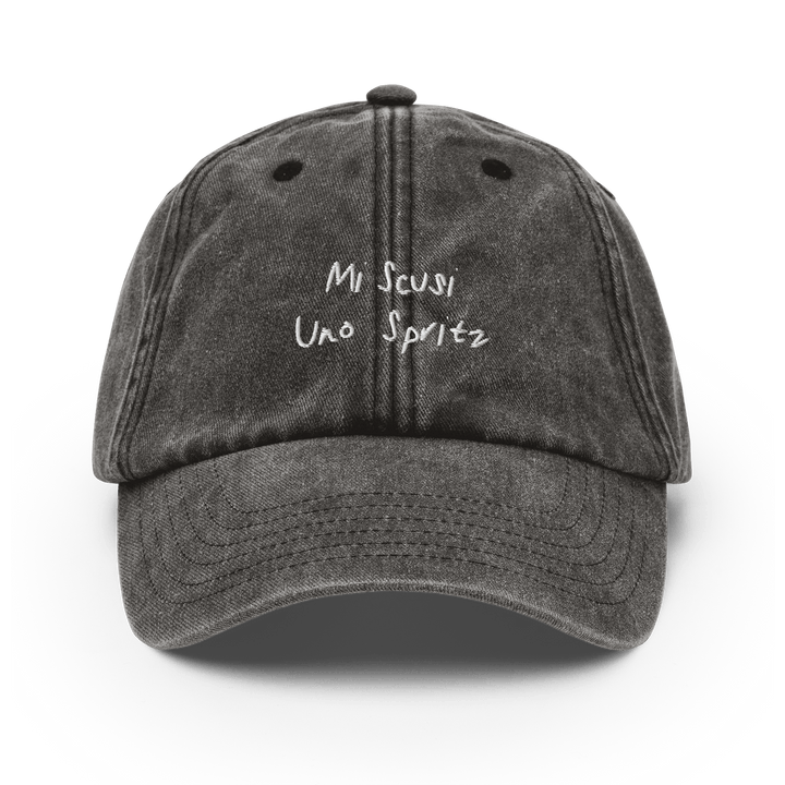 The Scusi Spritz Vintage Hat - Vintage Black - Cocktailored