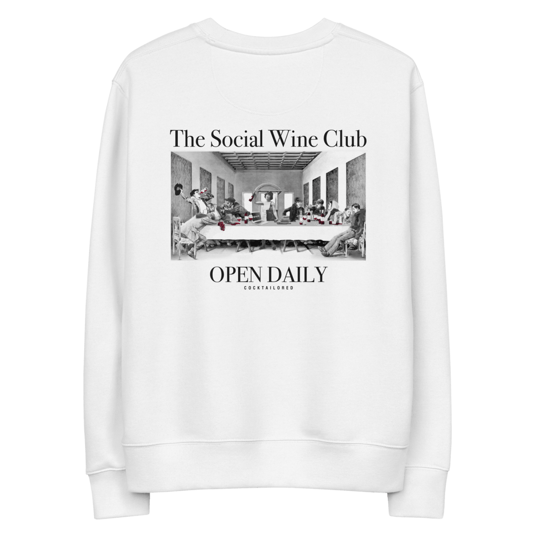 The Social Wine Club. Eco Sweatshirt - White - Cocktailored