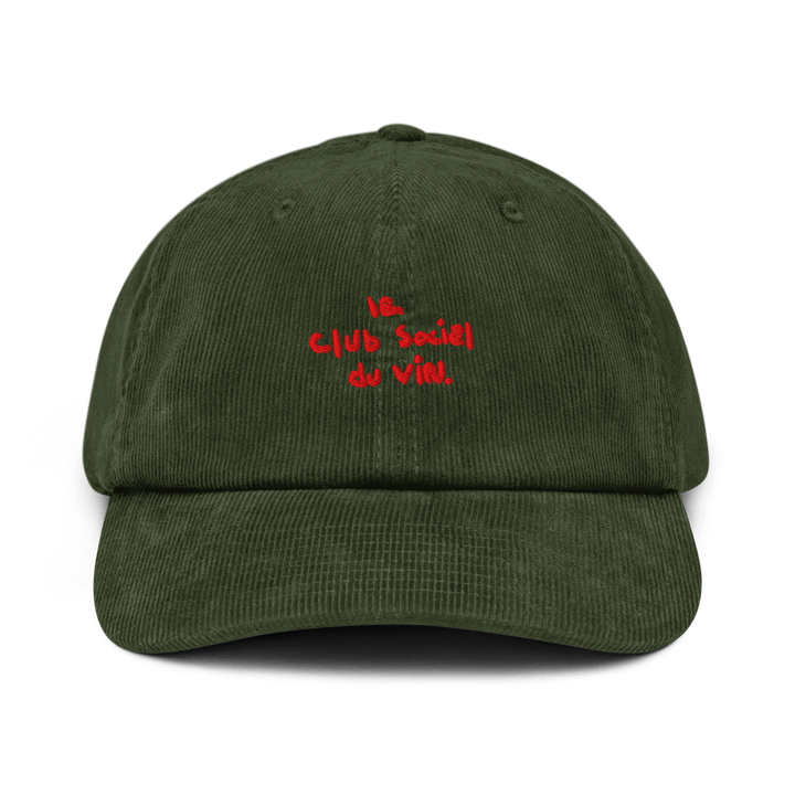 le club social du vin. Corduroy hat - Dark Olive - Cocktailored