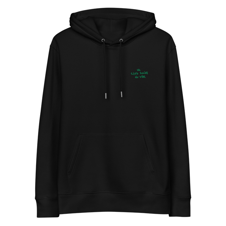 le club social du vin. eco hoodie - Black - Cocktailored