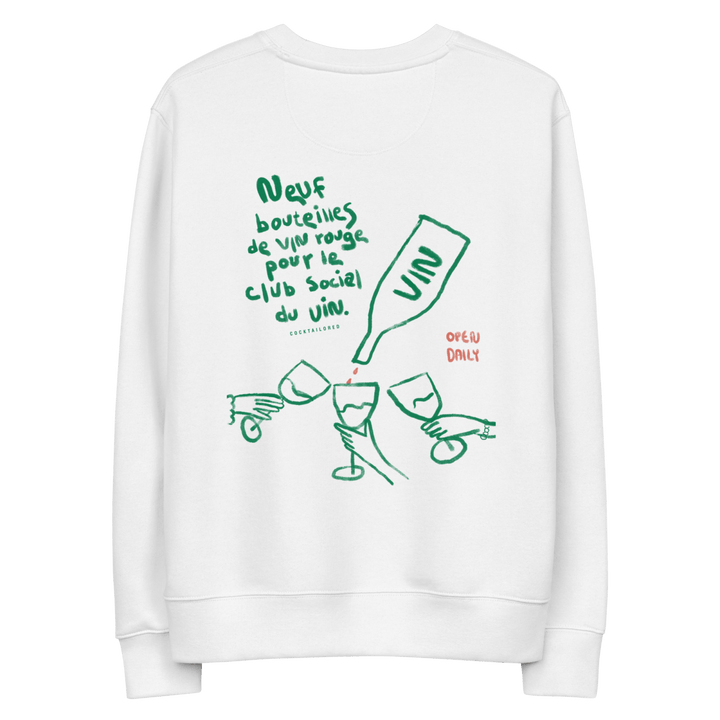 le club social du vin. eco sweatshirt - White - Cocktailored