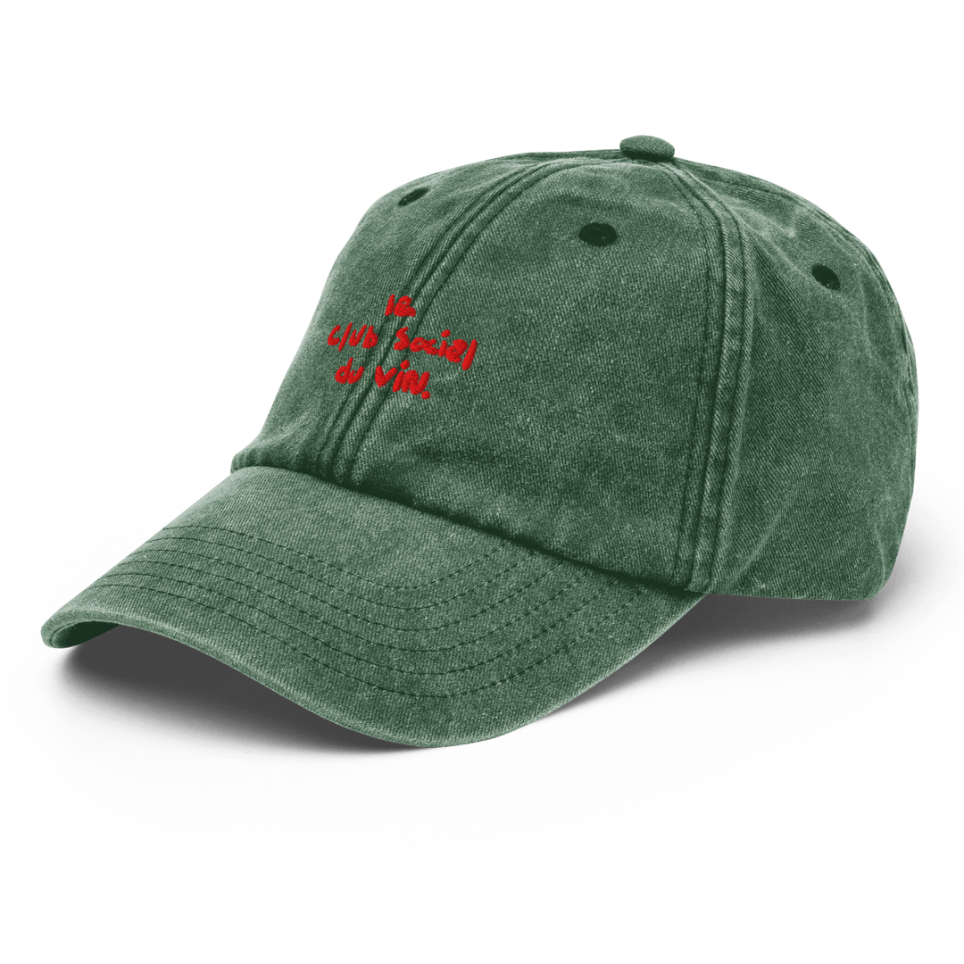 le club social du vin. Vintage Hat - Vintage Bottle Green - Cocktailored