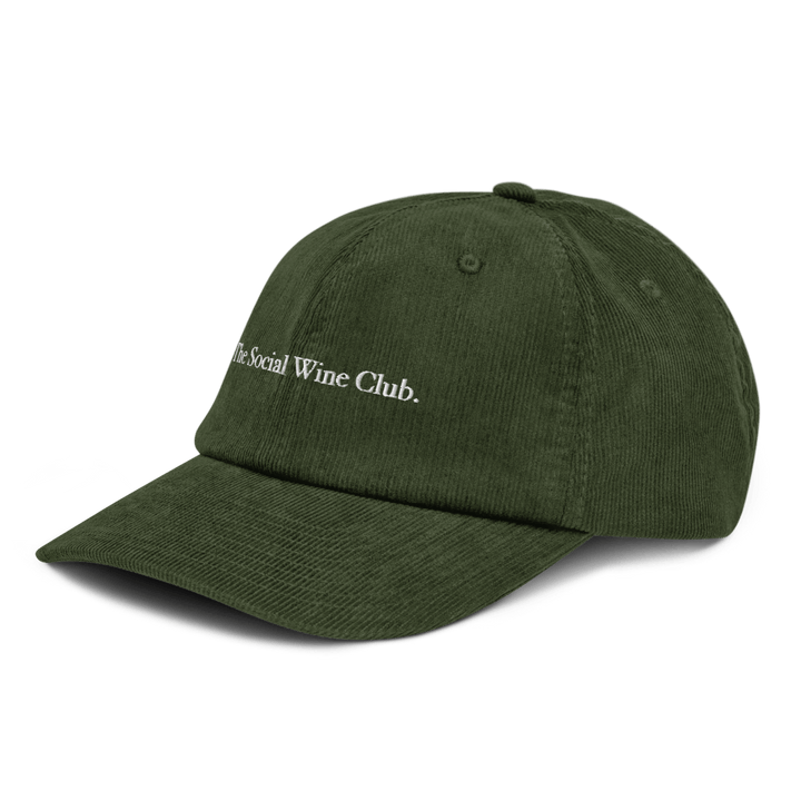 Social Wine Club Corduroy hat - Dark Olive - Cocktailored