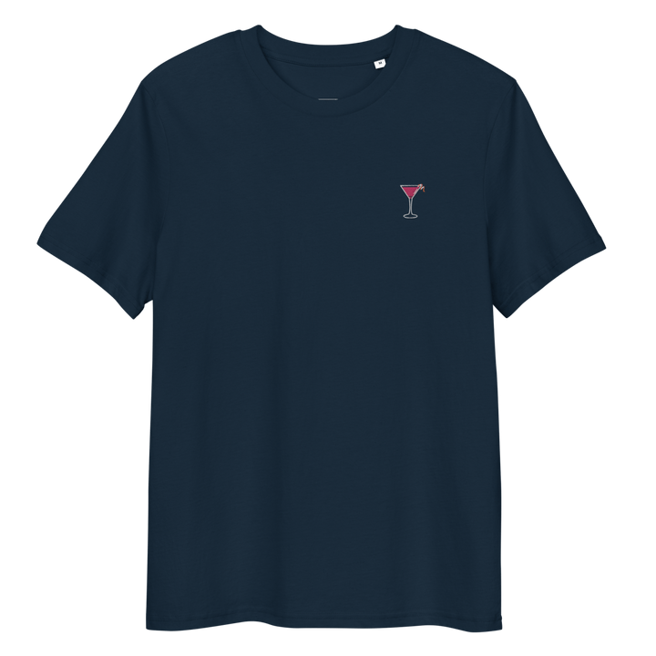 The Cosmopolitan Glass organic t-shirt - French Navy - Cocktailored