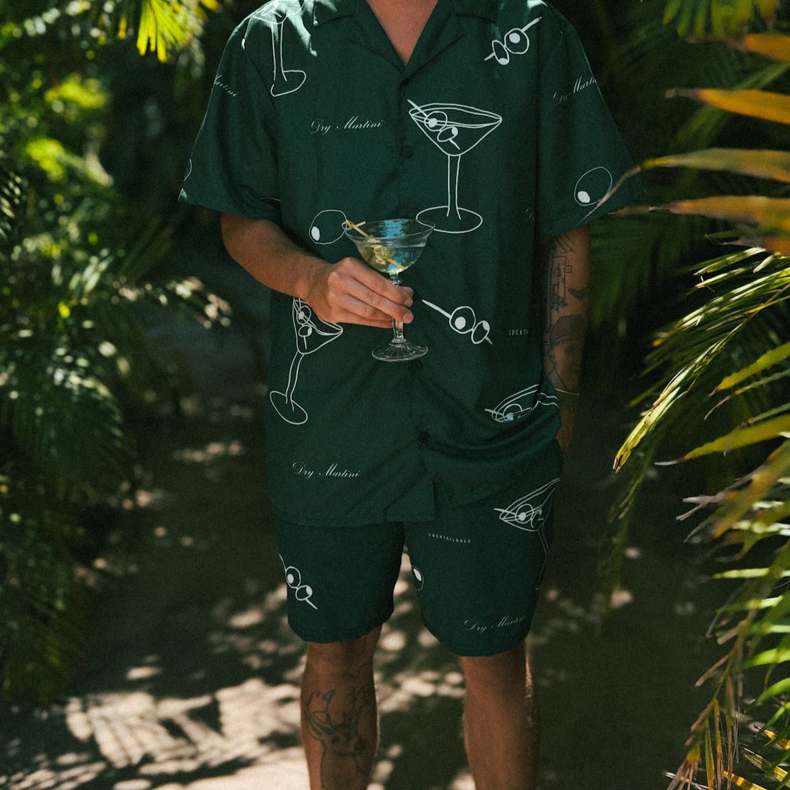 Les troncs de natation "cocktails" sèches martini