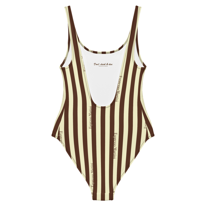 The Espresso Martini Striped Swimsuit - XS - Cocktailored