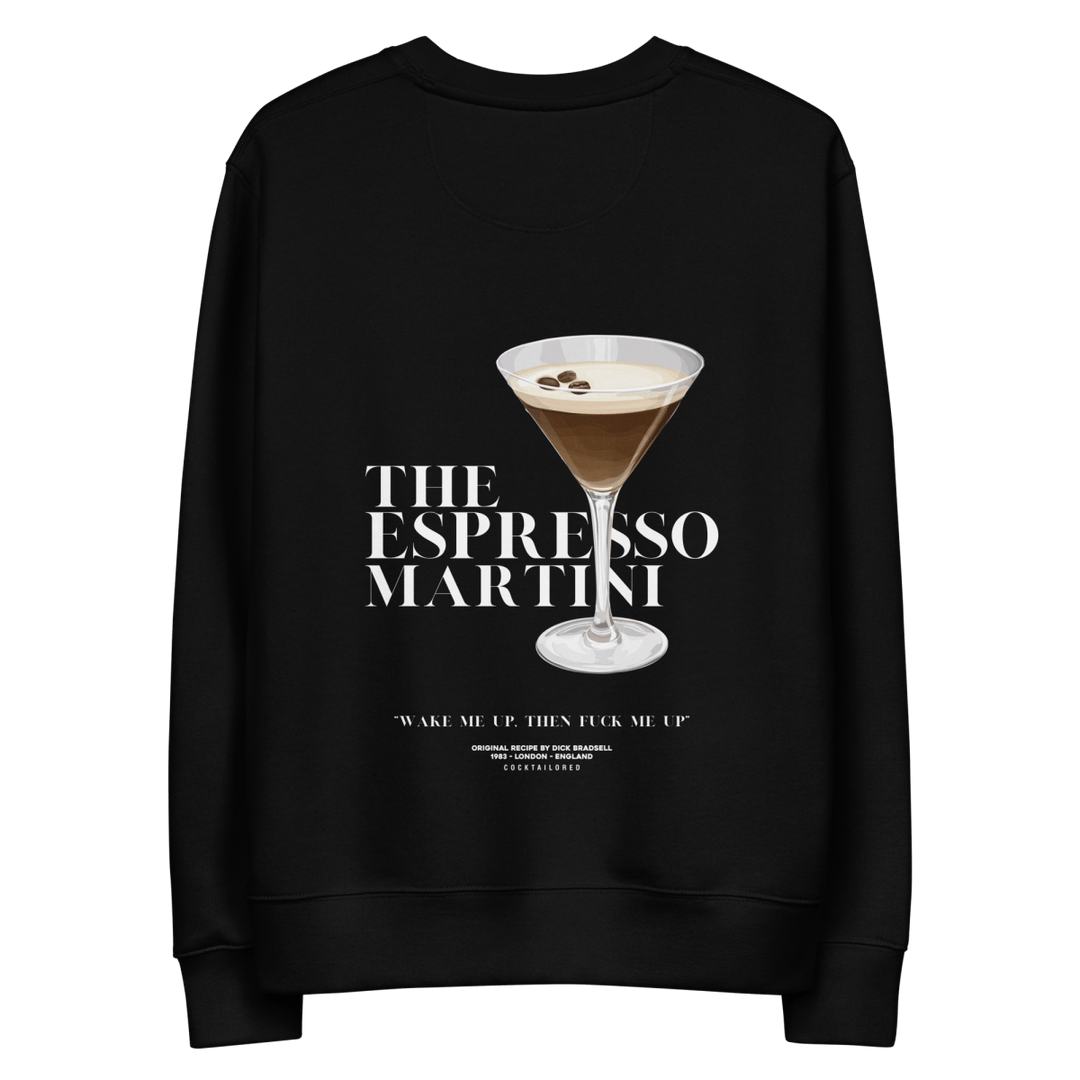 Espresso Martini "Wake Me Up" eco sweatshirt - Black - Cocktailored