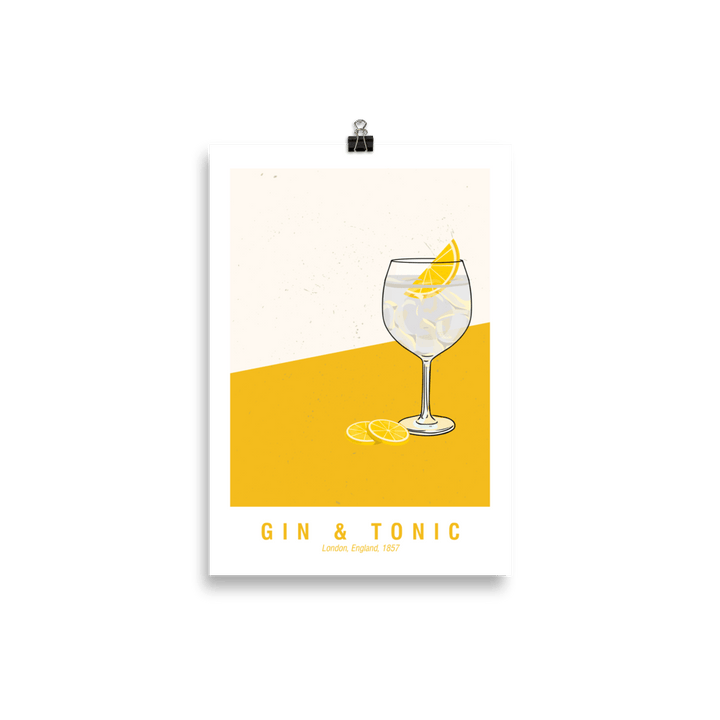 The Gin & Tonic Poster - 21x30 cm - Cocktailored