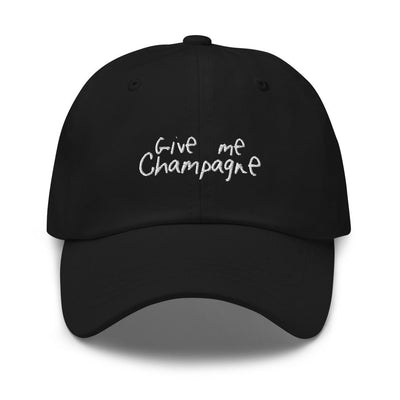 The Give Me Champagne Dad hat - Black - - Cocktailored