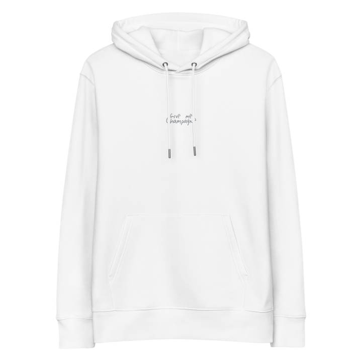 The Give Me Champagne eco hoodie - White - Cocktailored
