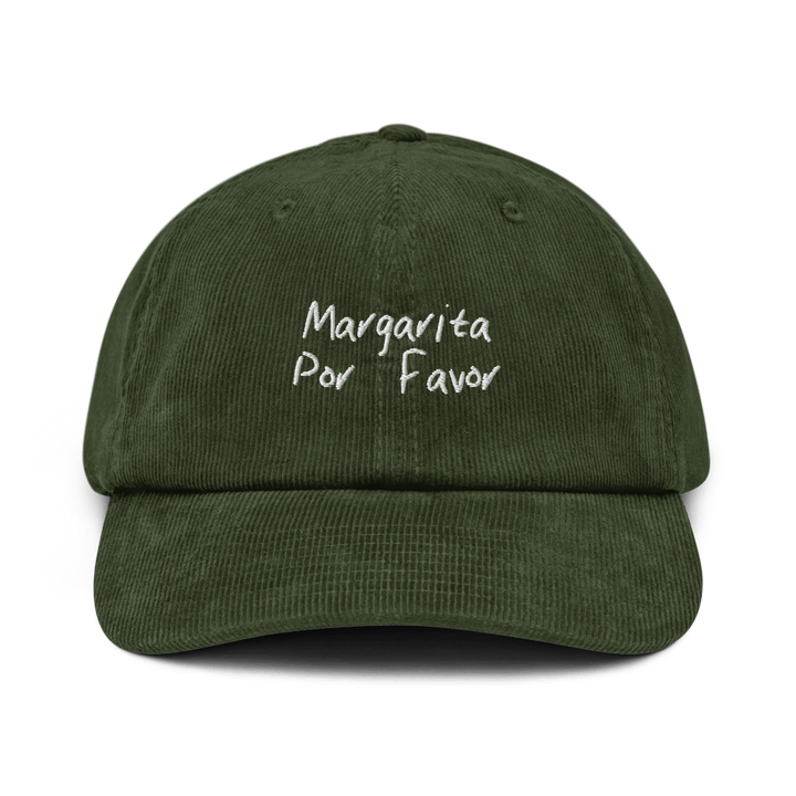 The Margarita Por Favor Corduroy hat - Dark Olive - Cocktailored