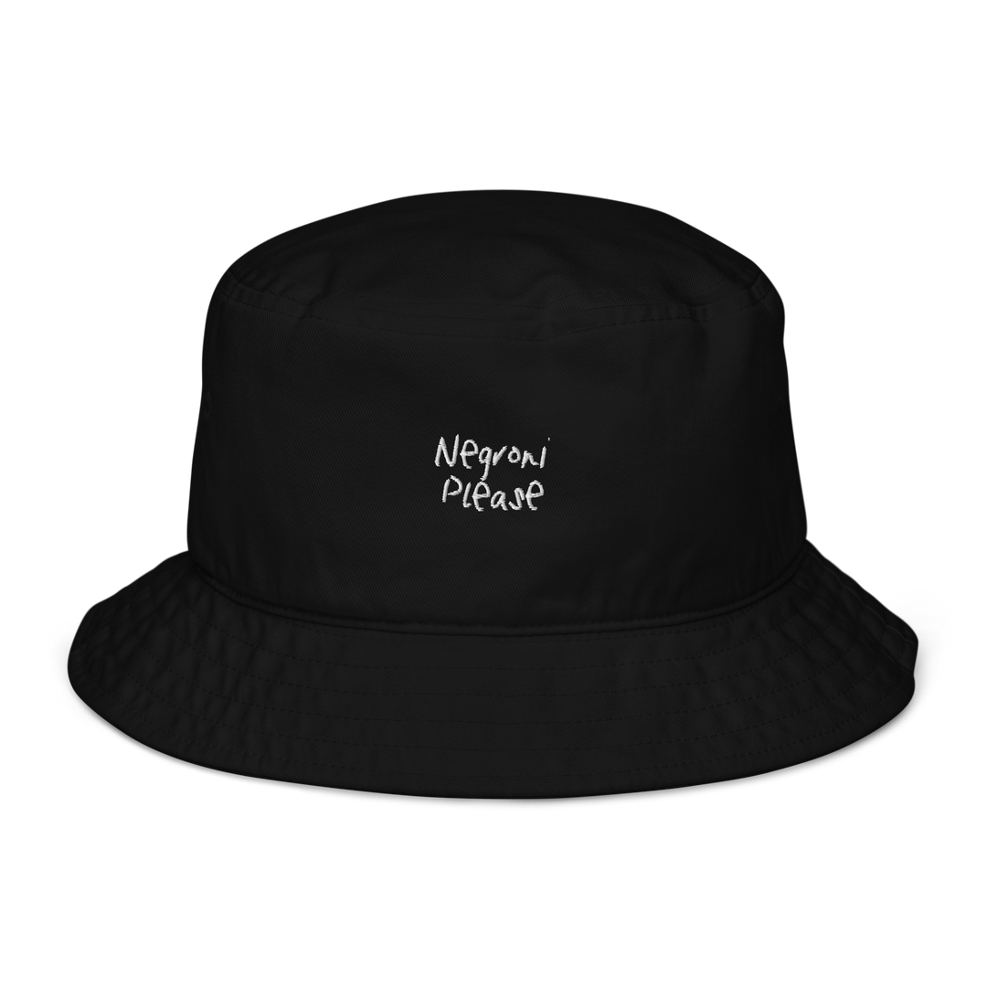 The Negroni Please Organic bucket hat - Black - Cocktailored