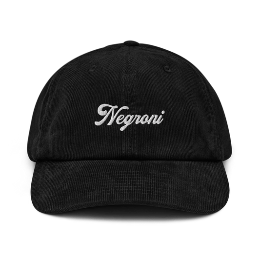 The Negroni Script Corduroy hat - Black - - Cocktailored