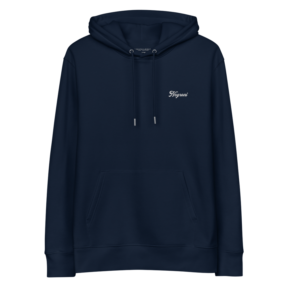 The Negroni Script Eco Hoodie - French Navy - Cocktailored