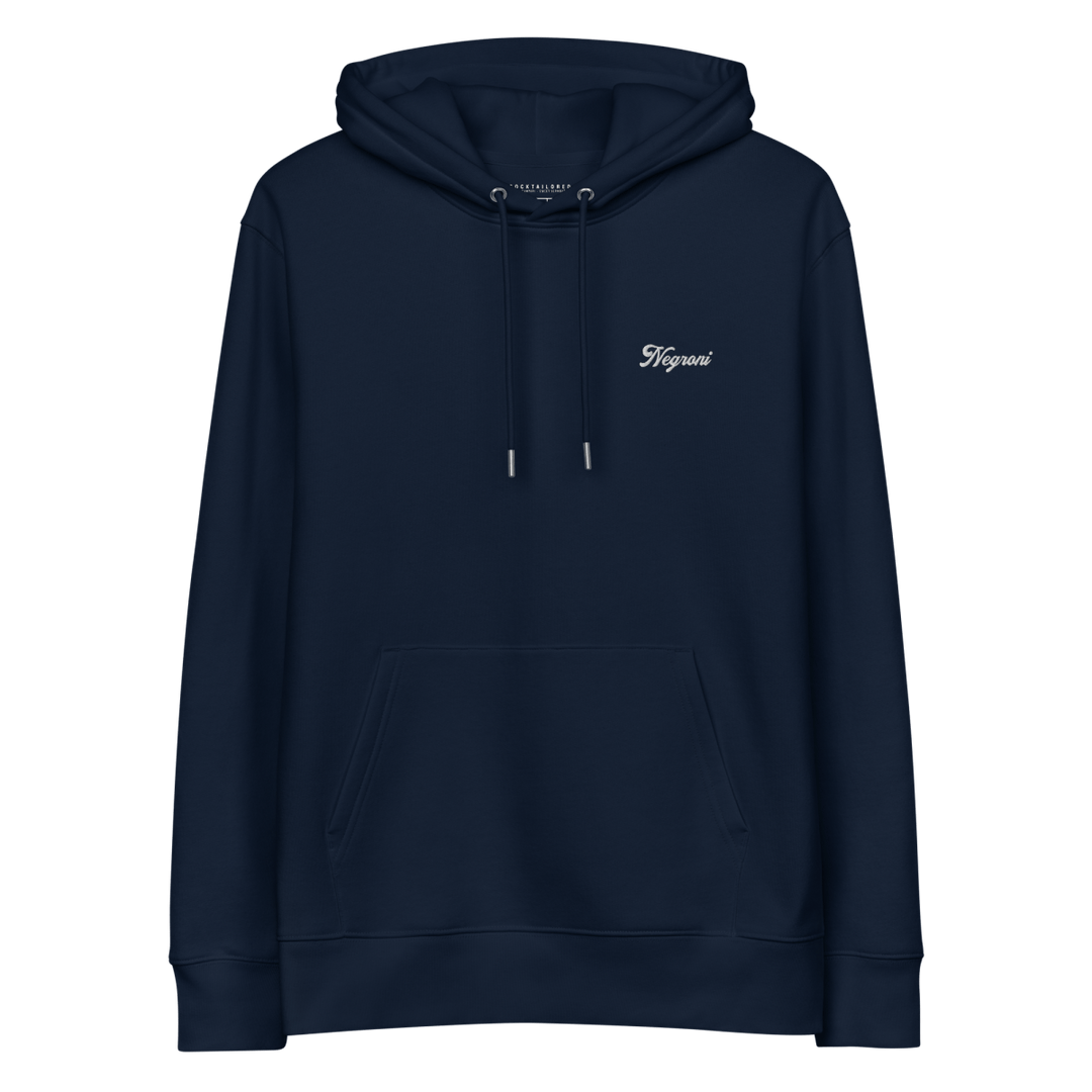 The Negroni Script Eco Hoodie - French Navy - Cocktailored