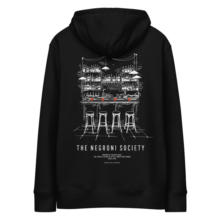 The Negroni Society "The Bar" Eco Hoodie - Black - Cocktailored