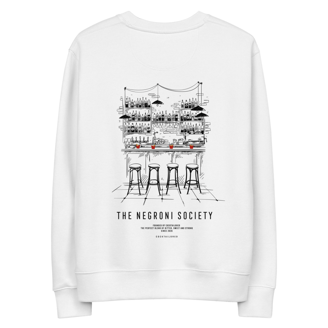 The Negroni Society "The Bar" eco sweatshirt - White - Cocktailored