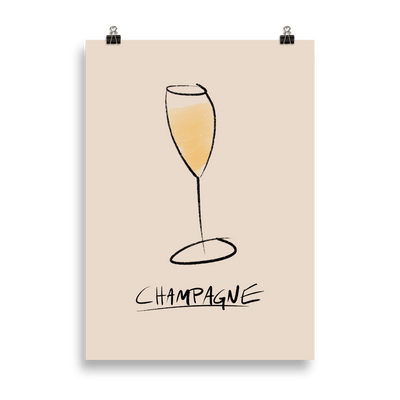 The Painted Champagne Poster - 50×70 cm - - Cocktailored