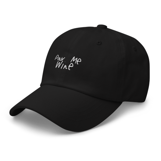 The Pour Me Wine Dad Hat - Black - Cocktailored